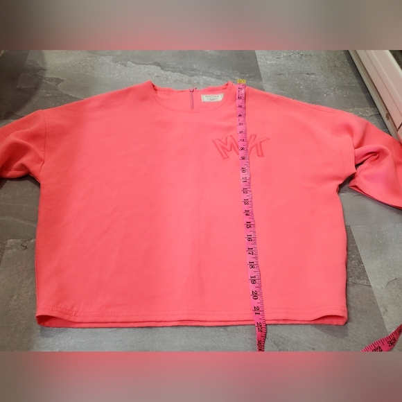 Maison Kitsuné Paris Coral Polyester Sweatshirt. Neon Pink. Embroidered. M. - Picture 7 of 11